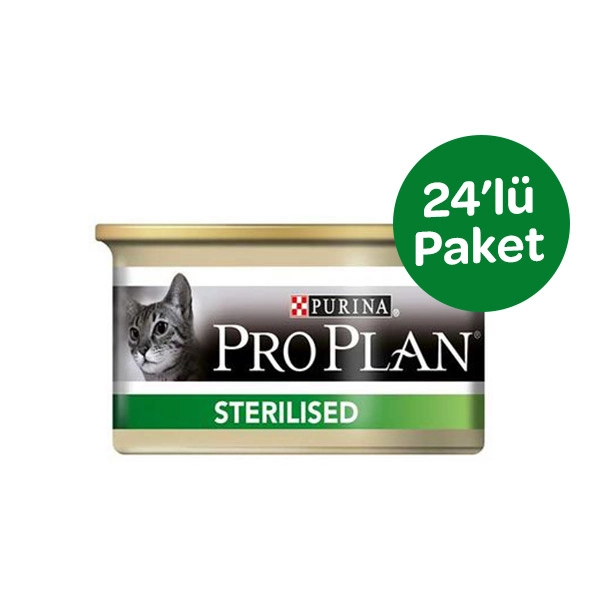 Pro Plan Somonlu ve Tuna Balıklı Kısırlaştırılmış Kedi Konservesi 85 GR x 24 Adet - 1