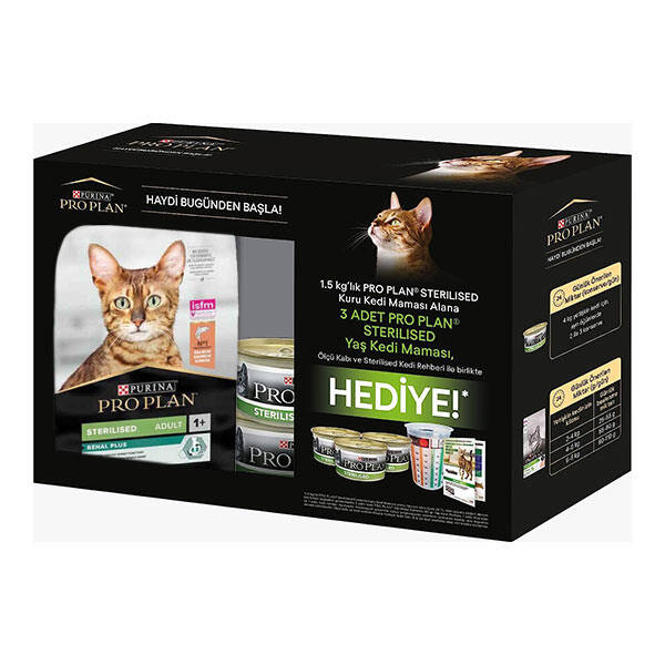 Pro Plan Sterilised Somonlu Kısırlaştırılmış Yetişkin Kedi Maması 1.5 kg Hediyeli Paket - 1