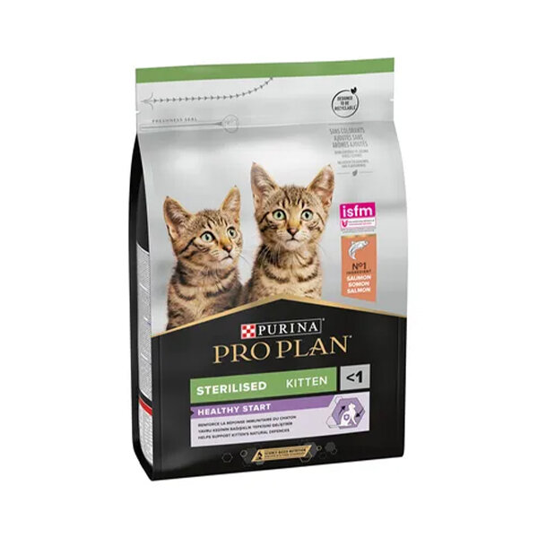 Pro Plan Sterilised Somonlu Kısırlaştırılmış Yavru Kedi Maması 3 kg - 1