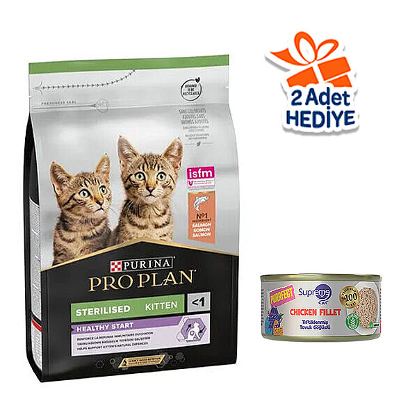 Pro Plan Sterilised Somonlu Kısırlaştırılmış Yavru Kedi Maması 3 kg - 1