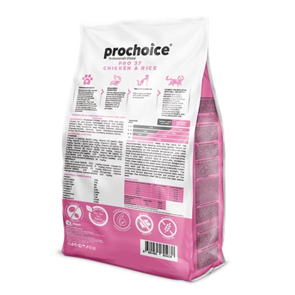 ProChoice 37 Hipoalerjenik Tavuklu ve Pirinçli Düşük Tahıllı Yavru Kedi Maması 2 kg - 2