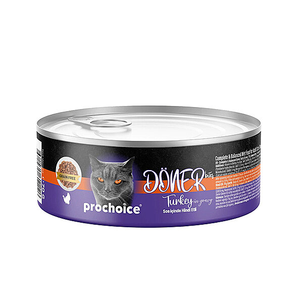 ProChoice Döner Bites Sos İçinde Hindili Yetişkin Kedi Konservesi 70gr - 1