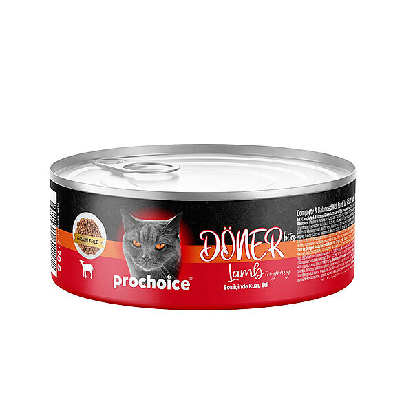 ProChoice Döner Bites Sos İçinde Kuzu Etli Yetişkin Kedi Konservesi 70gr