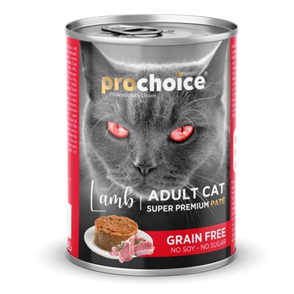 ProChoice Kuzu Etli Şekersiz Tahılsız Ezme Yetişkin Kedi Yaş Maması 400 g