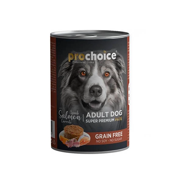 ProChoice Kuzu ve Somon Etli Havuçlu Şekersiz Ezme Yetişkin Köpek Konservesi 400gr - 1