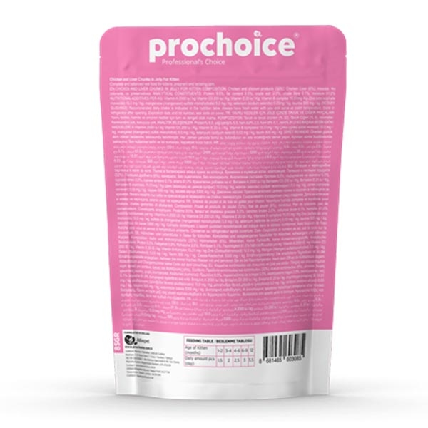 ProChoice Tavuklu ve Ciğerli Jöleli Tahılsız Yavru Kedi Yaş Maması 85 g - 2