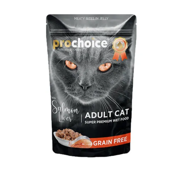 Prochoice Yetişkin Kedi Somon&Ciğer Pouch 85 GR - 1