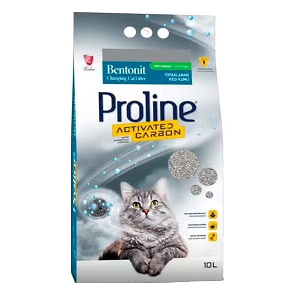 Proline Aktif Karbonlu Topaklanan Kedi Kumu 10 lt - 1