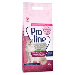 ProLine Bentotit Topaklaşan Pudra Kokulu Kedi Kumu 5 LT
