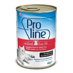 Pro Line Sos İçinde Kuzu Etli Yetişkin Kedi Konservesi 415 Gr