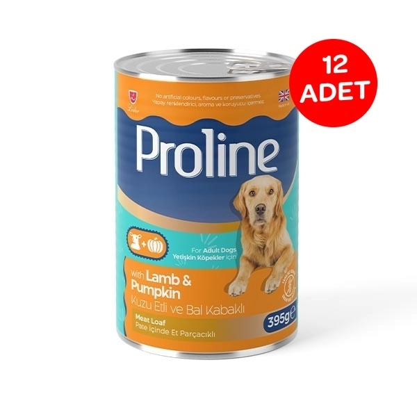 Proline Pate içinde Et Parçacıklı Kuzu Etli ve Bal Kabaklı Yetişkin Köpek Maması 395 Gr X 12 Adet - 1