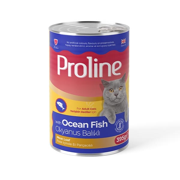 Proline Pate içinde Et Parçacıklı Okyanus Balıklı Yetişkin Kedi Maması 395 Gr - 1