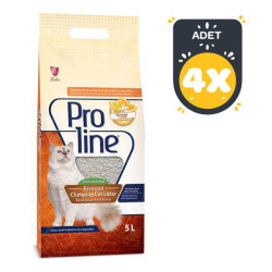 Proline Portakal Kokulu Topaklanan Kedi Kumu 5 LT * 4 Adet
