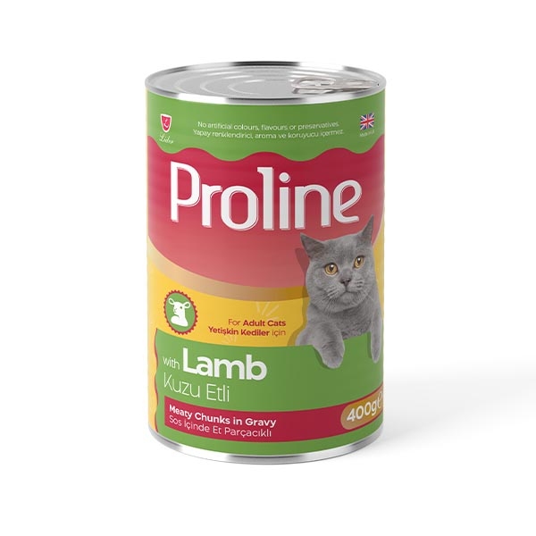 Proline Sos içinde Et Parçacıklı Kuzu Etli Yetişkin Kedi Maması 400 Gr - 1