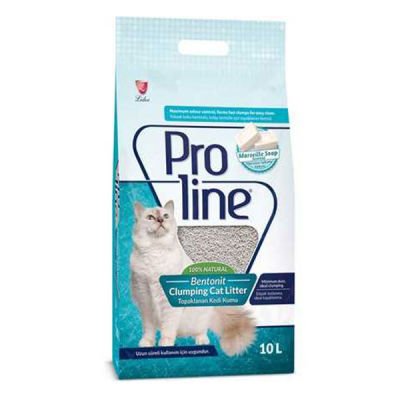 ProLine Topaklaşan Marsilya Sabun Kokulu Kedi Kumu 10 LT - 1