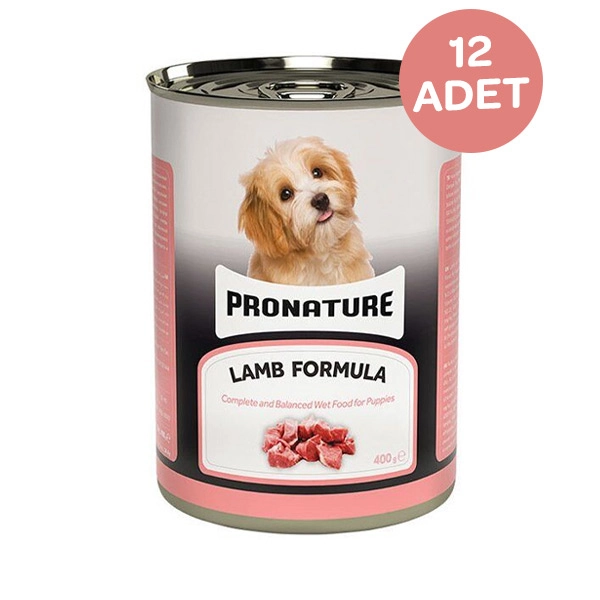 Pronature Kuzu Etli Ve Pirinçli Parça Etli Yavru Köpek Konservesi 400 Gr x 12 Adet - 1