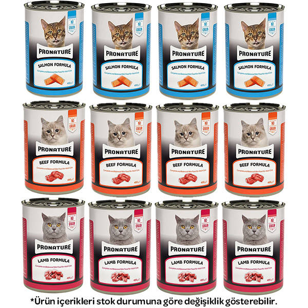 Pronature Tahılsız Karışık Kedi Yaş Maması 400 Gr X 12 Adet - 1