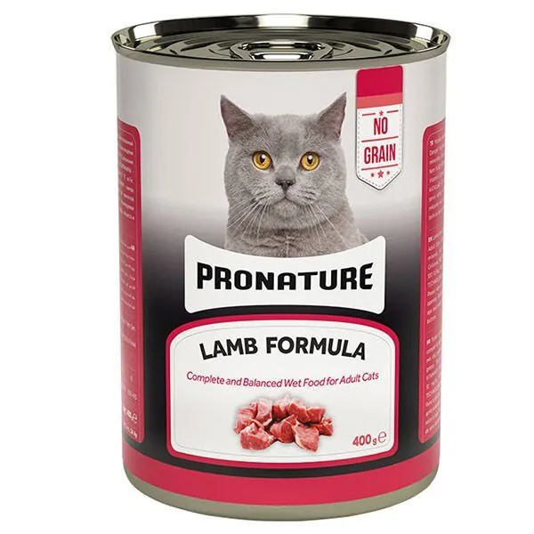 Pronature Tahılsız Kuzu Etli Ezme Yetişkin Kedi Konservesi 400 Gr - 1