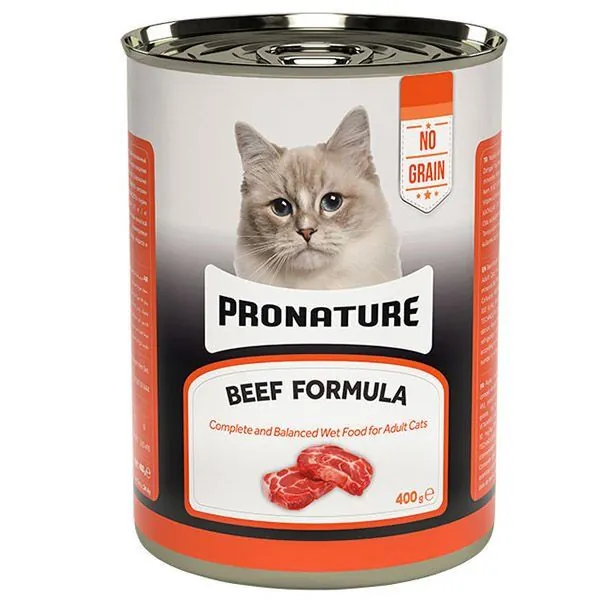 Pronature Tahılsız Sığır Etli Ezme Yetişkin Kedi Konservesi 400 Gr - 1