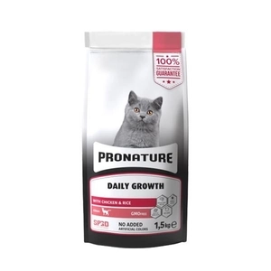Pronature Yavru Kuru Kedi Maması (Daily GRowth) Tavuk Etli ve Pirinçli 1.5 kg