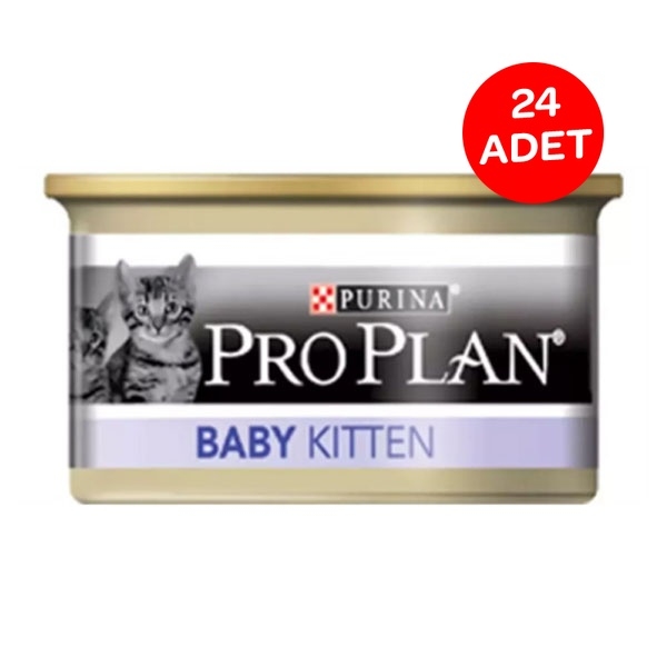 Pro Plan Baby Kitten Tavuklu Yavru Kedi Yaş Maması 85 gr X 24 Adet - 1