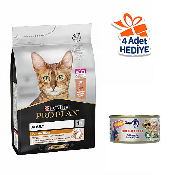 Pro Plan Derma Care Somonlu Tüy Yumağı Önleyici Yetişkin Kedi Maması 10 kg