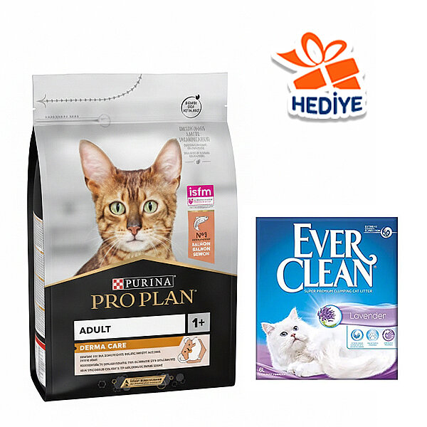Pro Plan Derma Care Somonlu Tüy Yumağı Önleyici Yetişkin Kedi Maması 10 kg