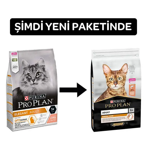 Pro Plan Derma Care Somonlu Tüy Yumağı Önleyici Yetişkin Kedi Maması 3 kg - 2