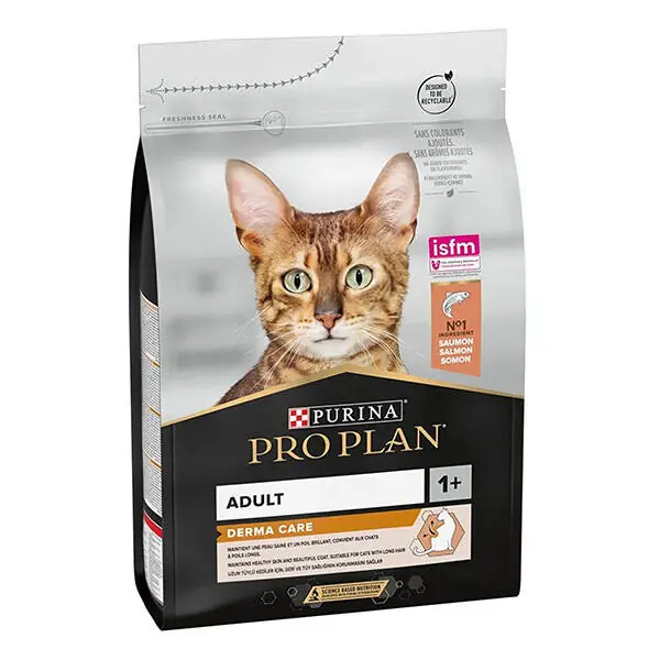 Pro Plan Derma Care Somonlu Tüy Yumağı Önleyici Yetişkin Kedi Maması 3 kg - 1