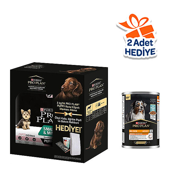 Pro Plan Küçük Irk Somonlu Yavru Köpek Maması 3 kg + Eğitim Pedi Hediyeli