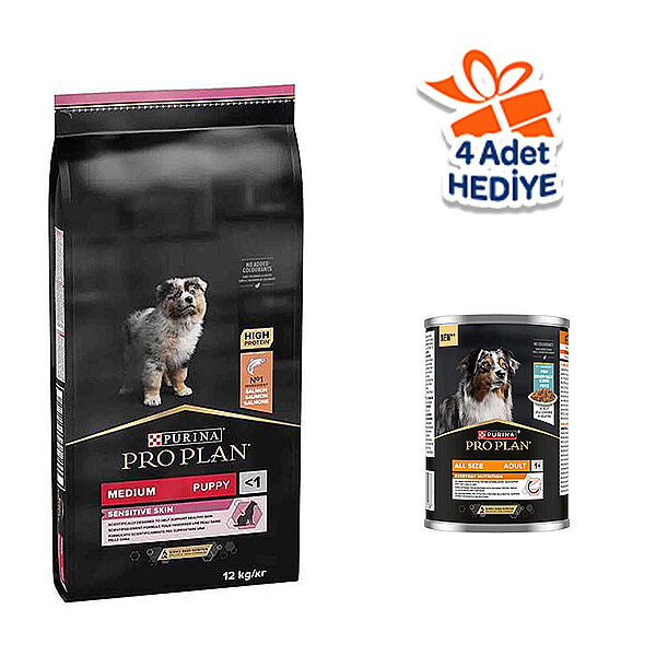 Pro Plan Puppy Sensitive Skin Somonlu Yavru Köpek Maması 12 kg - 1