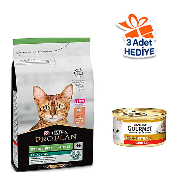 Pro Plan Sterilised Somonlu Kısırlaştırılmış Yetişkin Kedi Maması 3 kg - 1