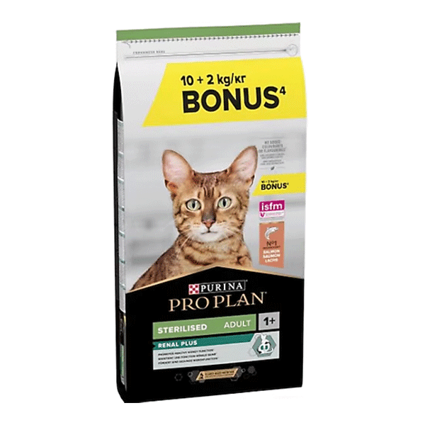 Pro Plan Sterilised Somonlu Kısırlaştırılmış Yetişkin Kedi Maması 10 kg + 2 kg HEDİYE! - 1
