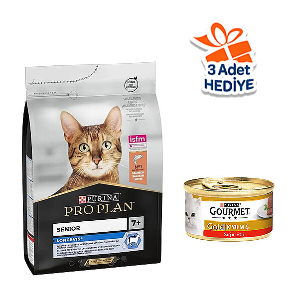 Pro Plan Somonlu Yaşlı Kedi Maması 3 KG - 1
