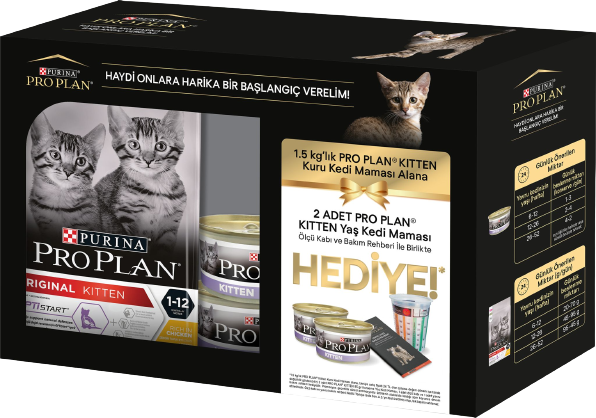 Pro Plan Yavru Kedi Maması 1.5 kg + 2 Adet Kitten Yaş Mama Hediyeli - 1