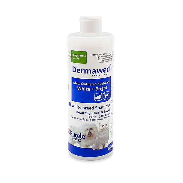 Purele Beyaz Tüyler İçin Dermatolojik Kedi Köpek Şampuanı 450 ml