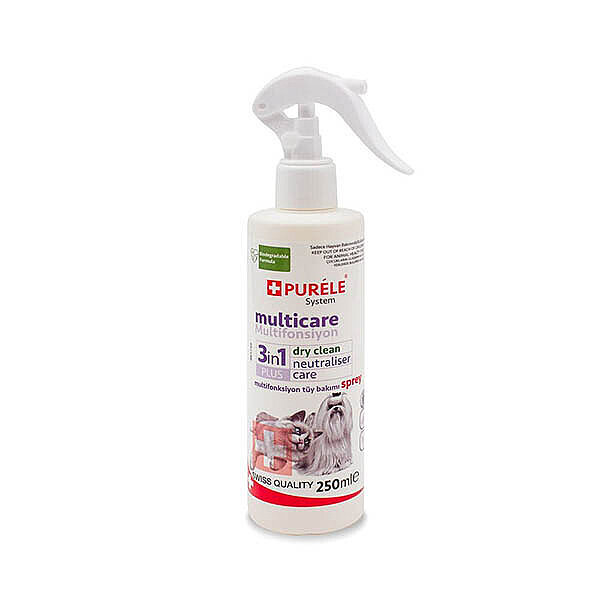 Purele Multicare Kedi ve Köpek Kuru Yıkama Tüy Bakım Spreyi 250 ml