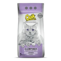 Quik Bentonit Topaklanan İnce Taneli Lavanta Kokulu Kedi Kumu 5 LT