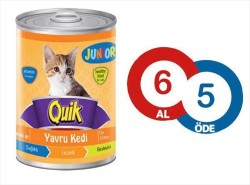 Quik Yavru Kedi Yaş Maması 400 GR ( 6 AL 5 ÖDE )