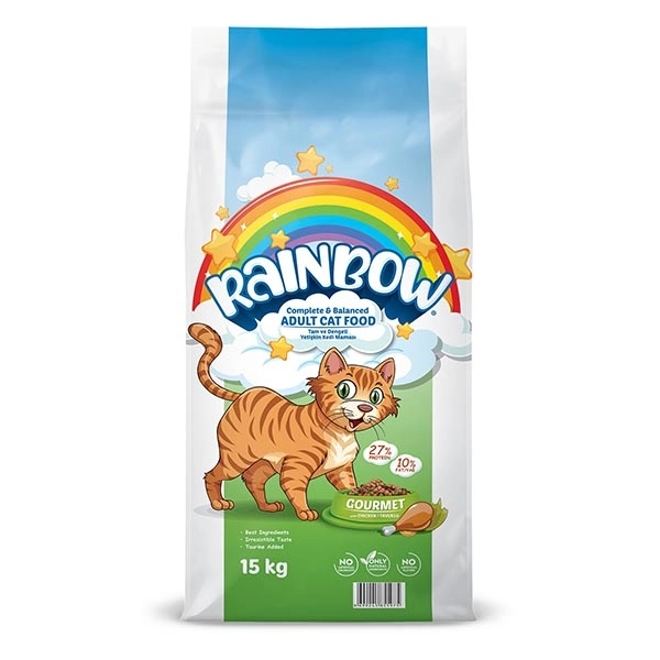 Rainbow Gourmet Renkli Taneli Tavuklu Yetişkin Kedi Maması 15 Kg - 2