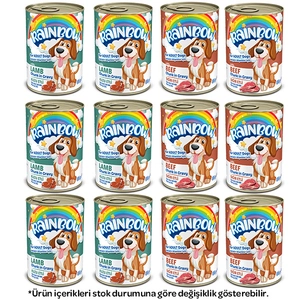 Rainbow Karışık Köpek Yaş Maması 400 gr X 12 Adet