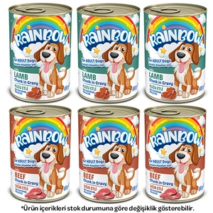 Rainbow Karışık Köpek Yaş Maması 400 gr X 6 Adet