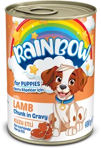 Rainbow Kuzulu Parça Etli Yavru Köpek Konservesi 400gr