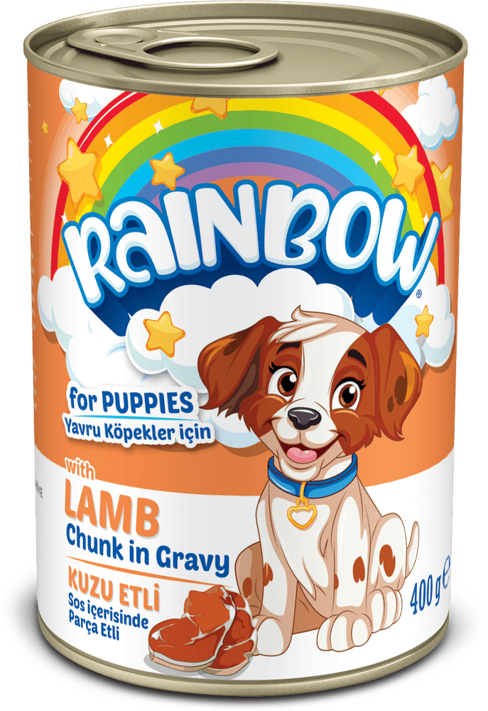 Rainbow Kuzulu Parça Etli Yavru Köpek Konservesi 400gr - 1