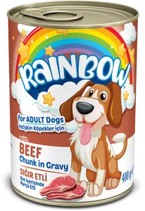 Rainbow Sığır Etli Parça Yetişkin Köpek Konservesi 400gr
