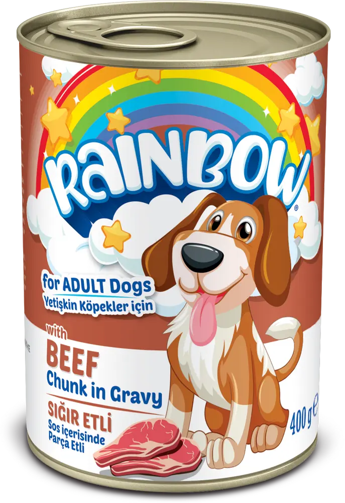 Rainbow Sığır Etli Parça Yetişkin Köpek Konservesi 400gr - 1
