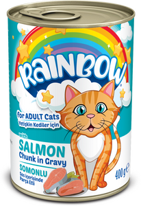 Rainbow Somonlu Parça Etli Yetişkin Kedi Yaş Maması 400gr