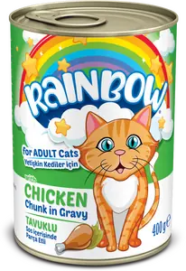 Rainbow Tavuklu Parça Etli Yetişkin Kedi Konservesi 400gr