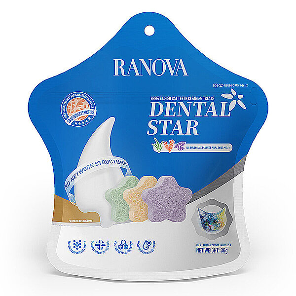 Ranova Dondurularak Kurutulmuş Karışık Dental Kedi Ödülü 36 g - 1