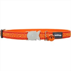 RedDingo Bedrock Desenli Turuncu Kedi Boyun Tasması 12MM